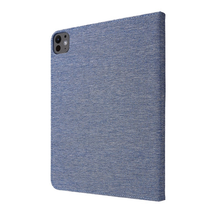 For iPad Air 11 2024 Fabric Leather Tablet Case(Blue) - iPad Air 11 2024 Cases by PMC Jewellery | Online Shopping South Africa | PMC Jewellery | Buy Now Pay Later Mobicred