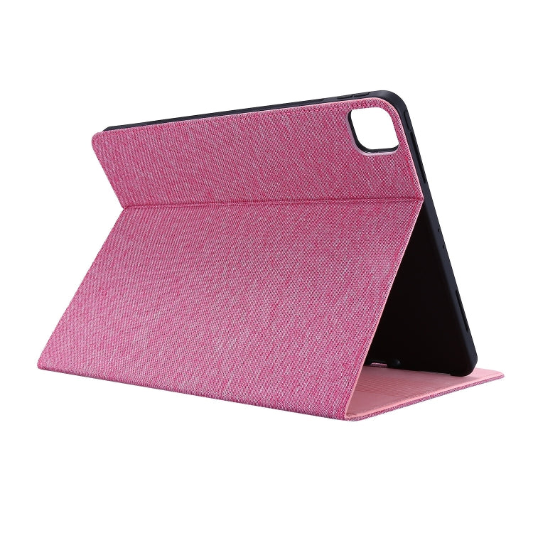 For iPad Air 13 2024 Fabric Leather Tablet Case(Rose Red) - iPad Air 13 2024 Cases by PMC Jewellery | Online Shopping South Africa | PMC Jewellery | Buy Now Pay Later Mobicred