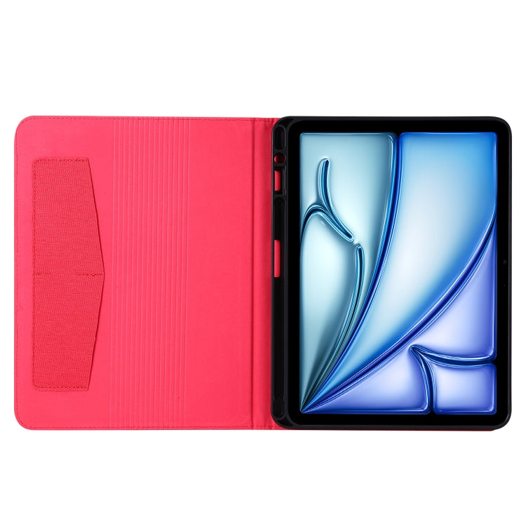 For iPad Air 13 2024 Fabric Leather Tablet Case(Red) - iPad Air 13 2024 Cases by PMC Jewellery | Online Shopping South Africa | PMC Jewellery | Buy Now Pay Later Mobicred