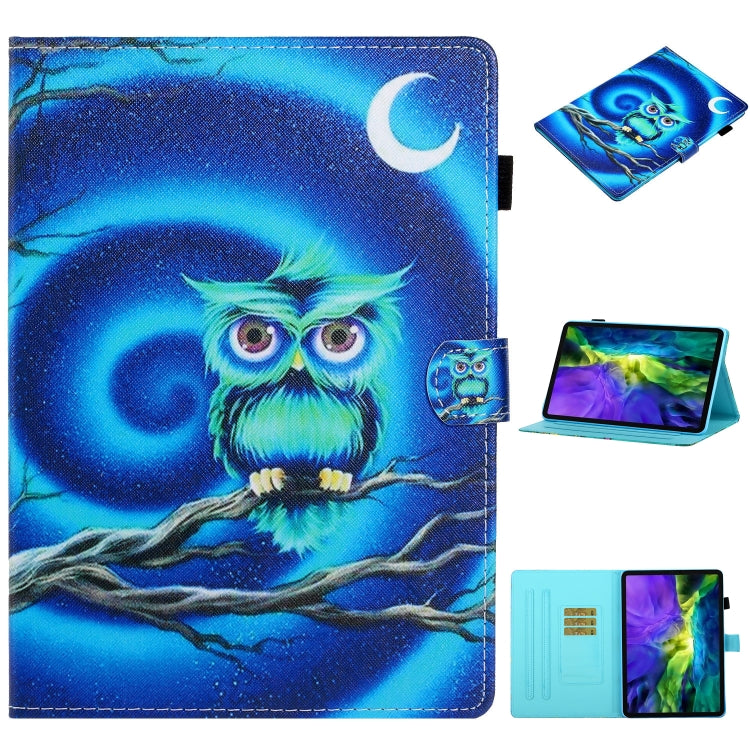 For iPad Pro 11 2024 Coloured Drawing Stitching Smart Leather Tablet Case(Moon Owl) - iPad Pro 11 2024 Cases by PMC Jewellery | Online Shopping South Africa | PMC Jewellery | Buy Now Pay Later Mobicred