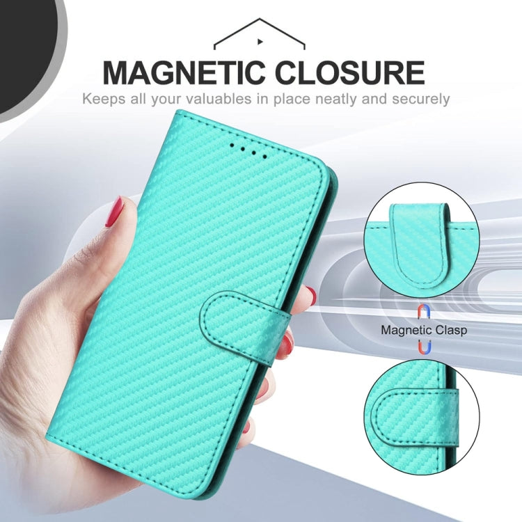 For Xiaomi Redmi K70 / K70 Pro YX0070 Carbon Fiber Buckle Leather Phone Case with Lanyard(Light Blue) - K70 Cases by PMC Jewellery | Online Shopping South Africa | PMC Jewellery | Buy Now Pay Later Mobicred