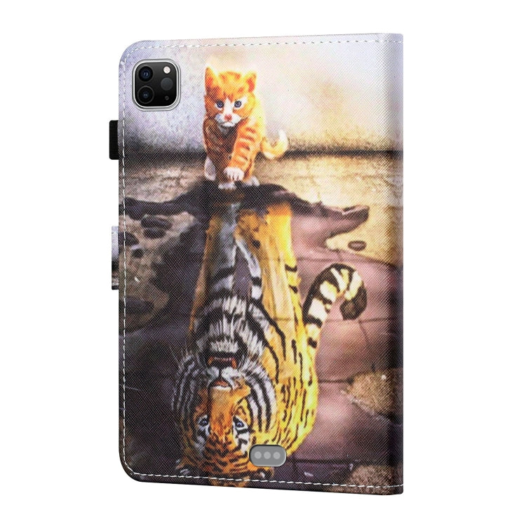 For iPad Pro 11 2024 Coloured Drawing Stitching Smart Leather Tablet Case(Cat and Tiger) - iPad Pro 11 2024 Cases by PMC Jewellery | Online Shopping South Africa | PMC Jewellery | Buy Now Pay Later Mobicred