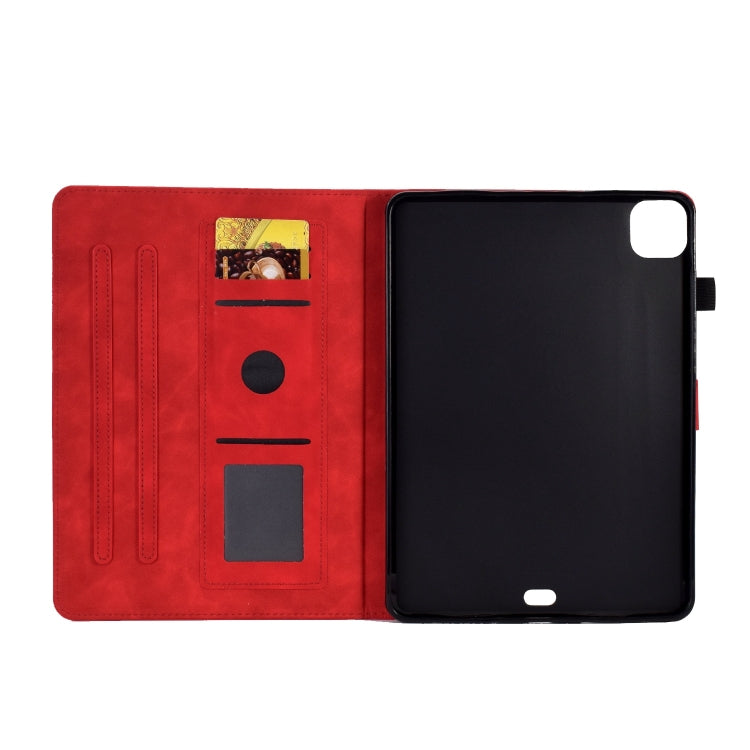 For iPad Pro 11 2024 Embossed Smile Smart Leather Tablet Case(Red) - iPad Pro 11 2024 Cases by PMC Jewellery | Online Shopping South Africa | PMC Jewellery | Buy Now Pay Later Mobicred