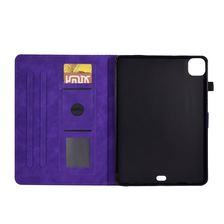 For iPad Pro 11 2024 Tower Embossed Leather Smart Tablet Case(Purple) - iPad Pro 11 2024 Cases by PMC Jewellery | Online Shopping South Africa | PMC Jewellery | Buy Now Pay Later Mobicred