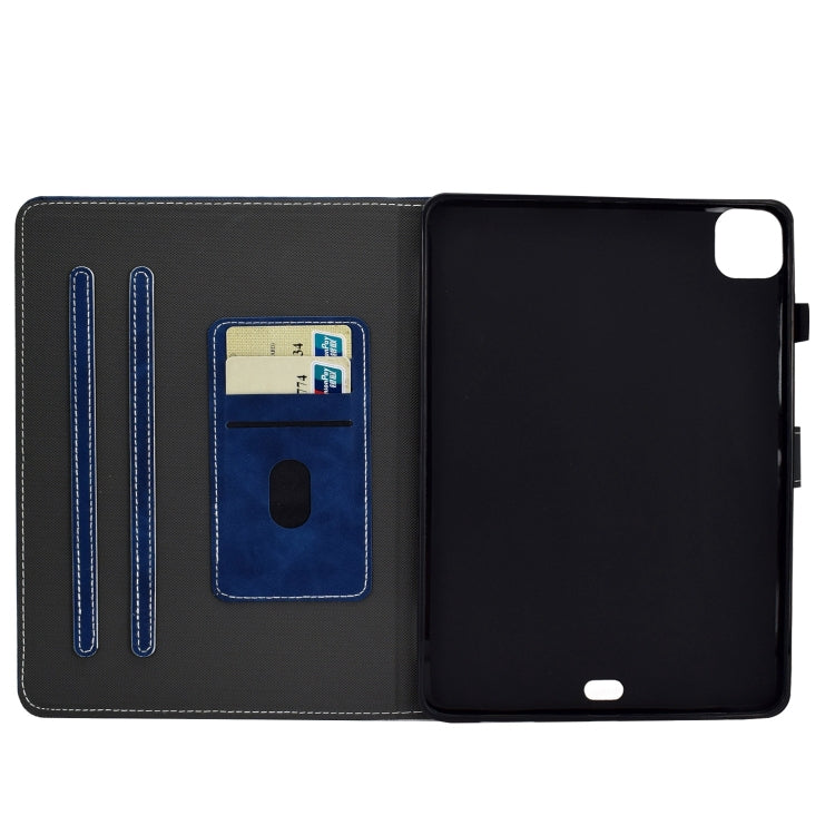 For iPad Pro 11 2024 Cowhide Texture Tablet Leather Smart Case(Blue) - iPad Pro 11 2024 Cases by PMC Jewellery | Online Shopping South Africa | PMC Jewellery | Buy Now Pay Later Mobicred