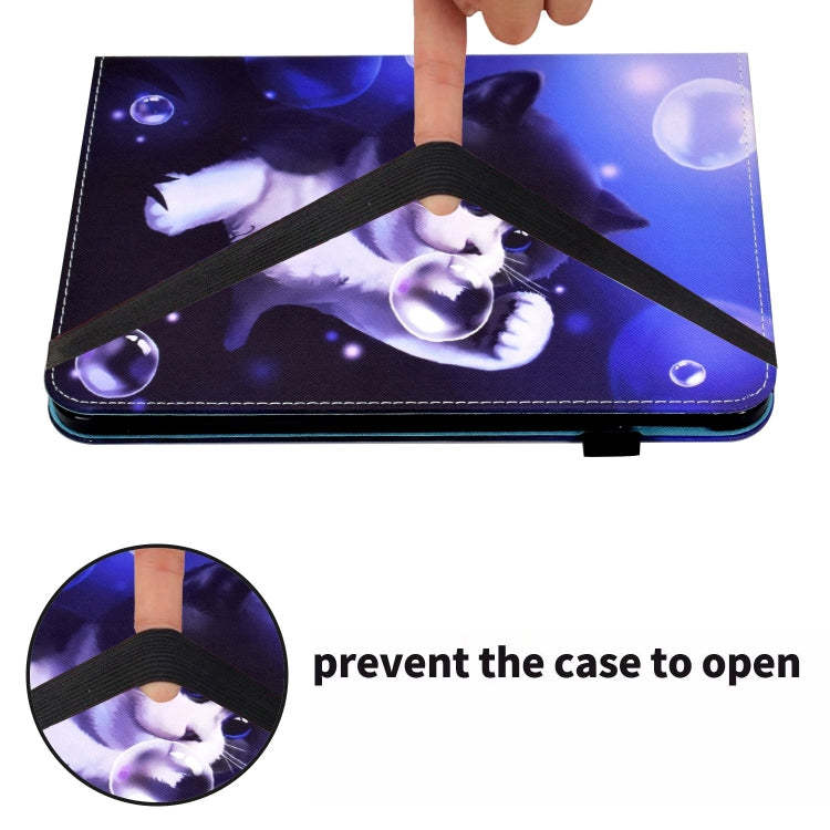 For iPad Pro 11 2024 Painted Elastic Band Smart Leather Tablet Case(Bubble Cat) - iPad Pro 11 2024 Cases by PMC Jewellery | Online Shopping South Africa | PMC Jewellery | Buy Now Pay Later Mobicred