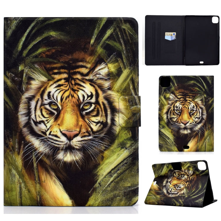 For iPad Pro 11 2024 Colored Drawing Horizontal Flip Tablet Leather Case(Tiger) - iPad Pro 11 2024 Cases by PMC Jewellery | Online Shopping South Africa | PMC Jewellery | Buy Now Pay Later Mobicred