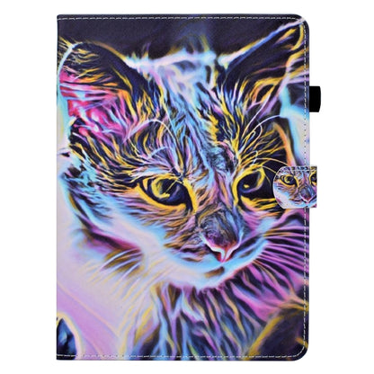 For iPad Pro 11 2024 Colored Drawing Sewing Smart Leather Tablet Case(Colorful Cat) - iPad Pro 11 2024 Cases by PMC Jewellery | Online Shopping South Africa | PMC Jewellery | Buy Now Pay Later Mobicred