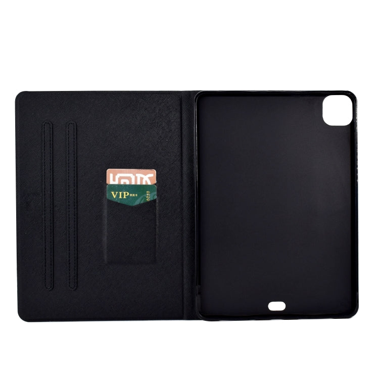 For iPad Pro 11 2024 Colored Drawing Smart Leather Tablet Case(Leaf) - iPad Pro 11 2024 Cases by PMC Jewellery | Online Shopping South Africa | PMC Jewellery | Buy Now Pay Later Mobicred