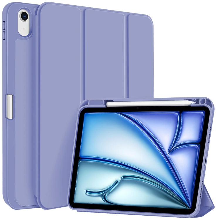 For iPad Air 11 2024 3-fold TPU Smart Leather Tablet Case with Pen Slot(Lavender Purple) - iPad Air 11 2024 Cases by PMC Jewellery | Online Shopping South Africa | PMC Jewellery | Buy Now Pay Later Mobicred