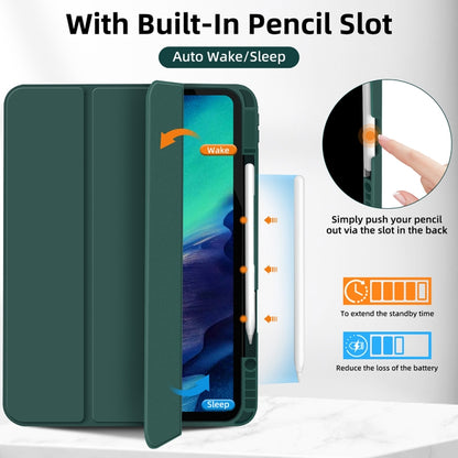 For iPad Pro 11 2024 3-fold TPU Smart Leather Tablet Case with Pen Slot(Dark Green) - iPad Pro 11 2024 Cases by PMC Jewellery | Online Shopping South Africa | PMC Jewellery | Buy Now Pay Later Mobicred