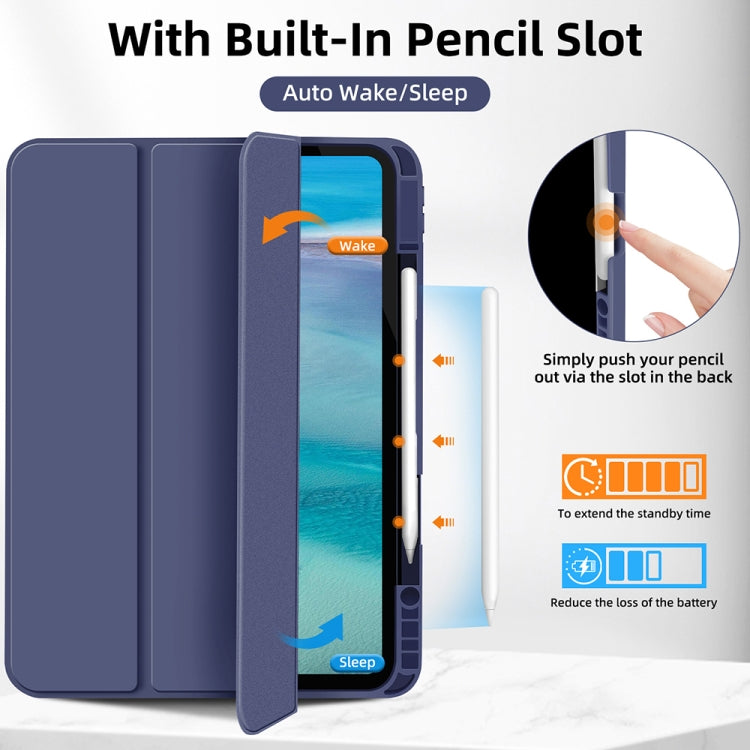 For iPad Pro 11 2024 3-fold TPU Smart Leather Tablet Case with Pen Slot(Royal Blue) - iPad Pro 11 2024 Cases by PMC Jewellery | Online Shopping South Africa | PMC Jewellery | Buy Now Pay Later Mobicred