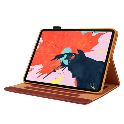 For iPad Pro 11 2024 Cloth Texture Leather Tablet Case(Brown) - iPad Pro 11 2024 Cases by PMC Jewellery | Online Shopping South Africa | PMC Jewellery | Buy Now Pay Later Mobicred