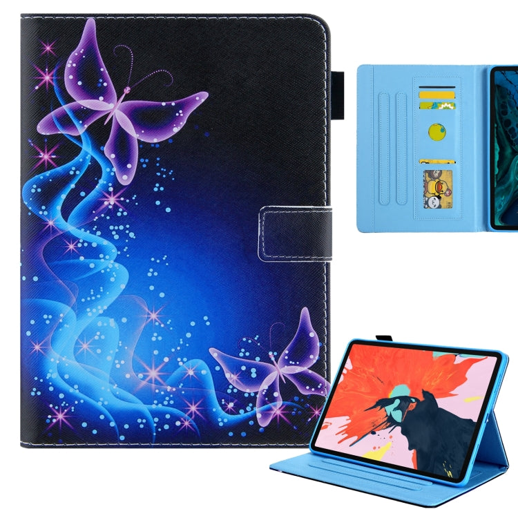 For iPad Pro 11 2024 Colored Drawing Leather Smart Tablet Case(Dual Purple Butterflies) - iPad Pro 11 2024 Cases by PMC Jewellery | Online Shopping South Africa | PMC Jewellery | Buy Now Pay Later Mobicred