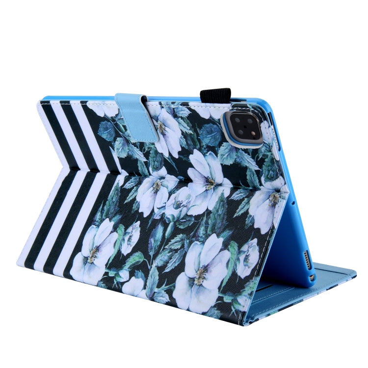 For iPad Pro 11 2024 Colored Drawing Leather Smart Tablet Case(Pear Flowers) - iPad Pro 11 2024 Cases by PMC Jewellery | Online Shopping South Africa | PMC Jewellery | Buy Now Pay Later Mobicred