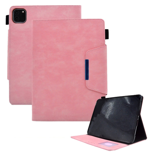 For iPad Pro 11 2024 Suede Cross Texture Magnetic Clasp Leather Smart Tablet Case(Pink) - iPad Pro 11 2024 Cases by PMC Jewellery | Online Shopping South Africa | PMC Jewellery | Buy Now Pay Later Mobicred