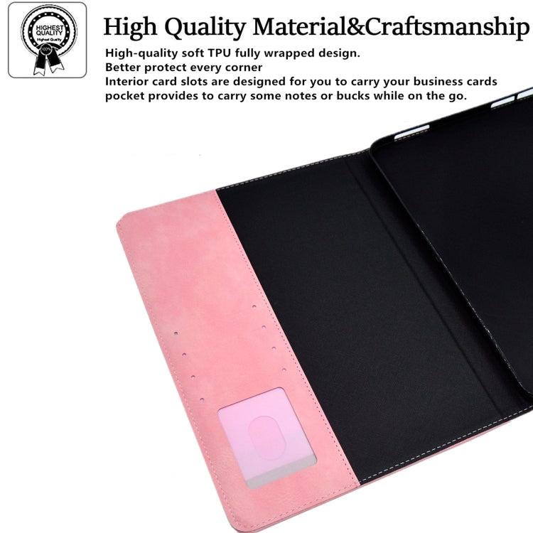 For iPad Pro 11 2024 Suede Cross Texture Magnetic Clasp Leather Smart Tablet Case(Pink) - iPad Pro 11 2024 Cases by PMC Jewellery | Online Shopping South Africa | PMC Jewellery | Buy Now Pay Later Mobicred