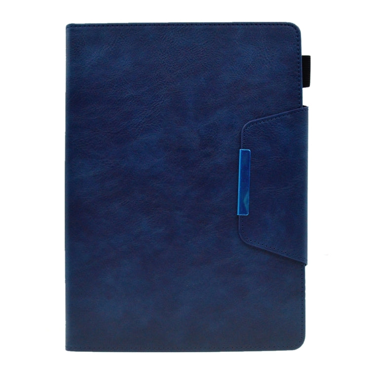 For iPad Pro 11 2024 Suede Cross Texture Magnetic Clasp Leather Smart Tablet Case(Blue) - iPad Pro 11 2024 Cases by PMC Jewellery | Online Shopping South Africa | PMC Jewellery | Buy Now Pay Later Mobicred