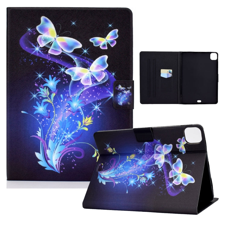 For iPad Pro 11 2024 Voltage Colored Drawing Smart Leather Tablet Case(Butterflies Flower) - iPad Pro 11 2024 Cases by PMC Jewellery | Online Shopping South Africa | PMC Jewellery | Buy Now Pay Later Mobicred