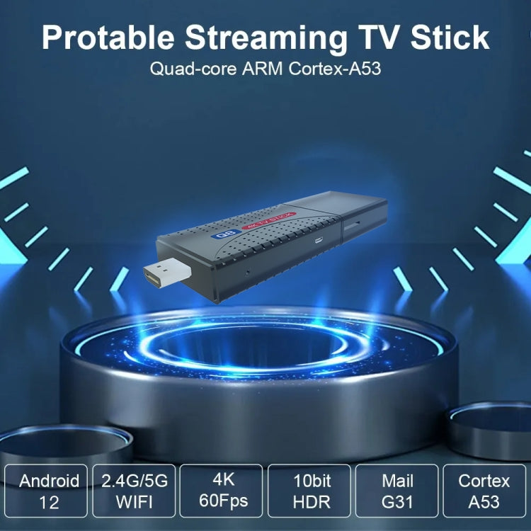 Q8 STICK Rockchip 3228A Quad-Core 1.2GHZ Android 12 4K HD TV Stick, RAM:1GB+8GB - Android TV Sticks by PMC Jewellery | Online Shopping South Africa | PMC Jewellery | Buy Now Pay Later Mobicred