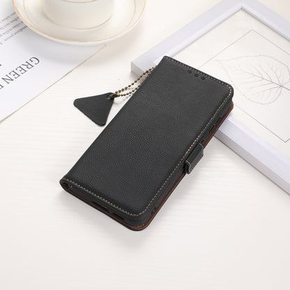 For iPhone 16 Pro Side-Magnetic TJ Genuine Leather RFID Phone Case(Black) - iPhone 16 Pro Cases by PMC Jewellery | Online Shopping South Africa | PMC Jewellery | Buy Now Pay Later Mobicred