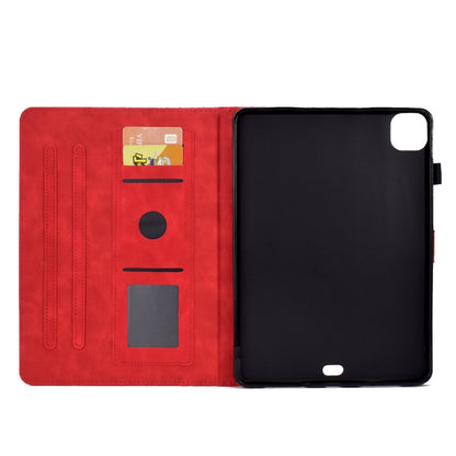 For iPad Pro 11 2024 Rhombus Embossed Leather Tablet Case(Red) - iPad Pro 11 2024 Cases by PMC Jewellery | Online Shopping South Africa | PMC Jewellery | Buy Now Pay Later Mobicred