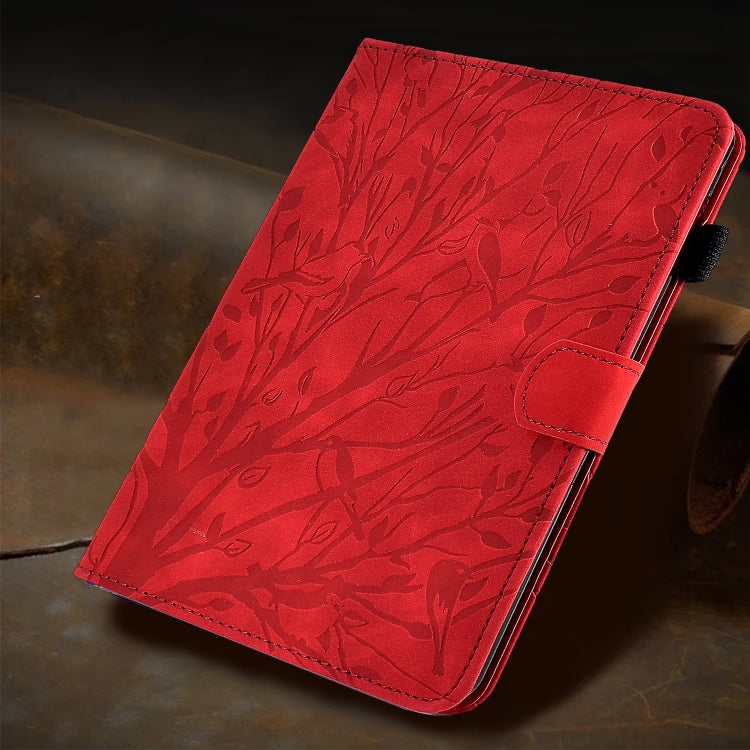 For iPad Pro 11 2024 Fortune Tree Embossed Leather Smart Tablet Case(Red) - iPad Pro 11 2024 Cases by PMC Jewellery | Online Shopping South Africa | PMC Jewellery | Buy Now Pay Later Mobicred