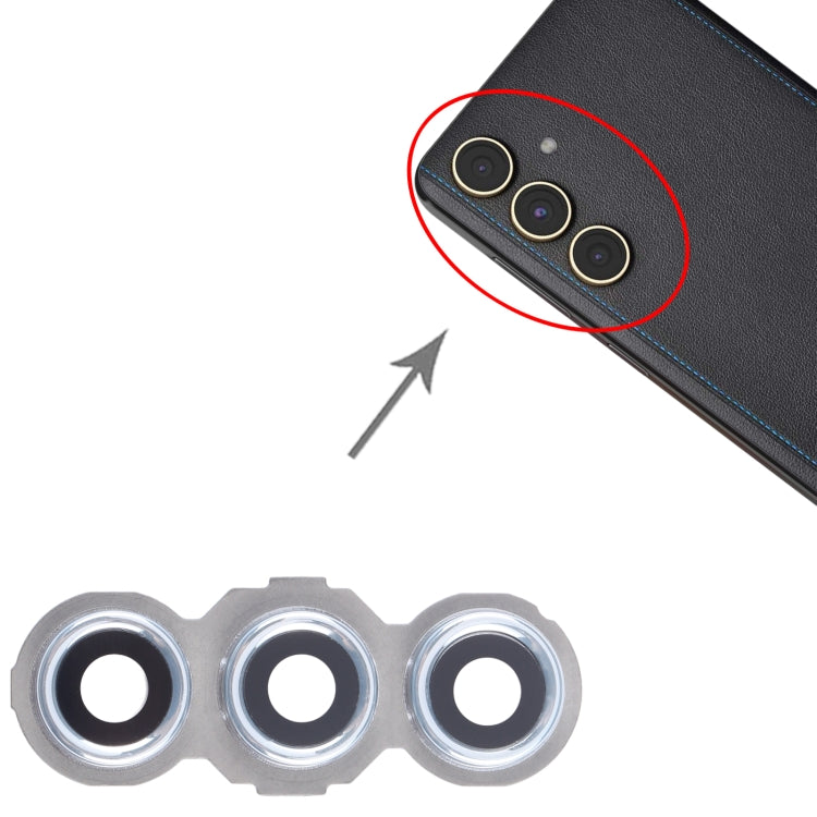 For Samsung Galaxy C55 SM-C556 10pcs Original Rear Camera Lens Cover(Silver) - Camera by PMC Jewellery | Online Shopping South Africa | PMC Jewellery | Buy Now Pay Later Mobicred