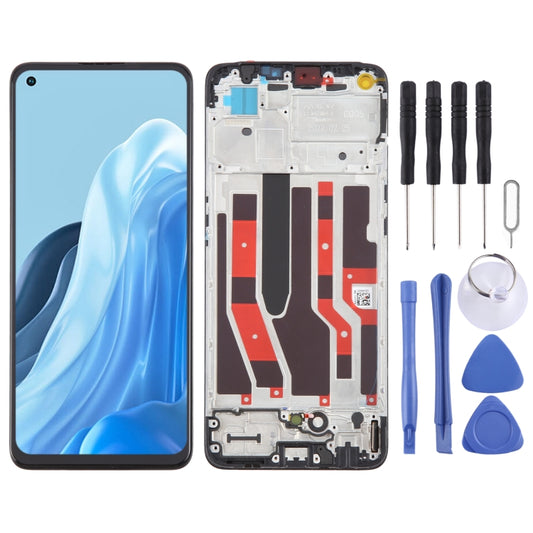 For OPPO F21 Pro OLED LCD Screen Digitizer Full Assembly with Frame - LCD Screen by PMC Jewellery | Online Shopping South Africa | PMC Jewellery | Buy Now Pay Later Mobicred