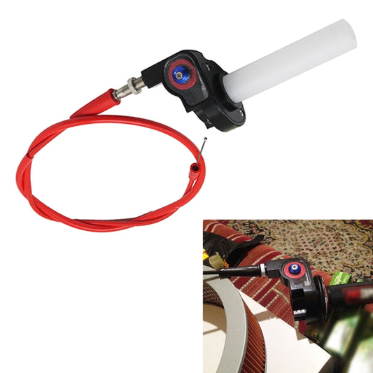 Off-road Motorcycle Modified 22mm Handle Throttle Clamp Hand Grip Big Torque Oil Visual Throttle Accelerator for with Cable(Red with Red Throttle Cable) - Grips by PMC Jewellery | Online Shopping South Africa | PMC Jewellery | Buy Now Pay Later Mobicred