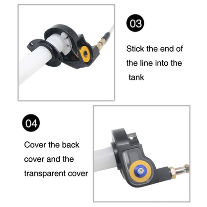 Off-road Motorcycle Modified 22mm Handle Throttle Clamp Hand Grip Big Torque Oil Visual Throttle Accelerator for with Cable(Gold with Yellow Throttle Cable) - Grips by PMC Jewellery | Online Shopping South Africa | PMC Jewellery | Buy Now Pay Later Mobicred