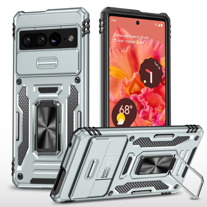 For Google Pixel 9 Pro XL 6.8 Armor PC + TPU Camera Shield Phone Case(Grey) - Google Cases by PMC Jewellery | Online Shopping South Africa | PMC Jewellery | Buy Now Pay Later Mobicred