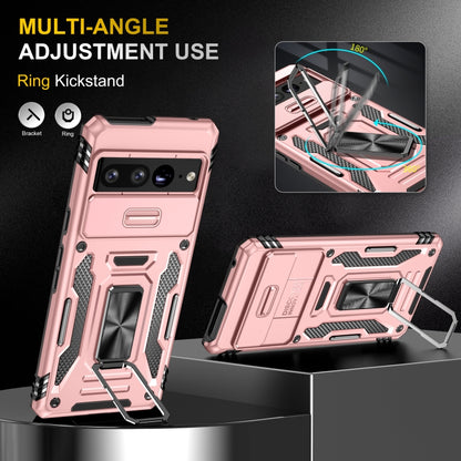 For Google Pixel 9 Pro XL 6.8 Armor PC + TPU Camera Shield Phone Case(Rose Gold) - Google Cases by PMC Jewellery | Online Shopping South Africa | PMC Jewellery | Buy Now Pay Later Mobicred