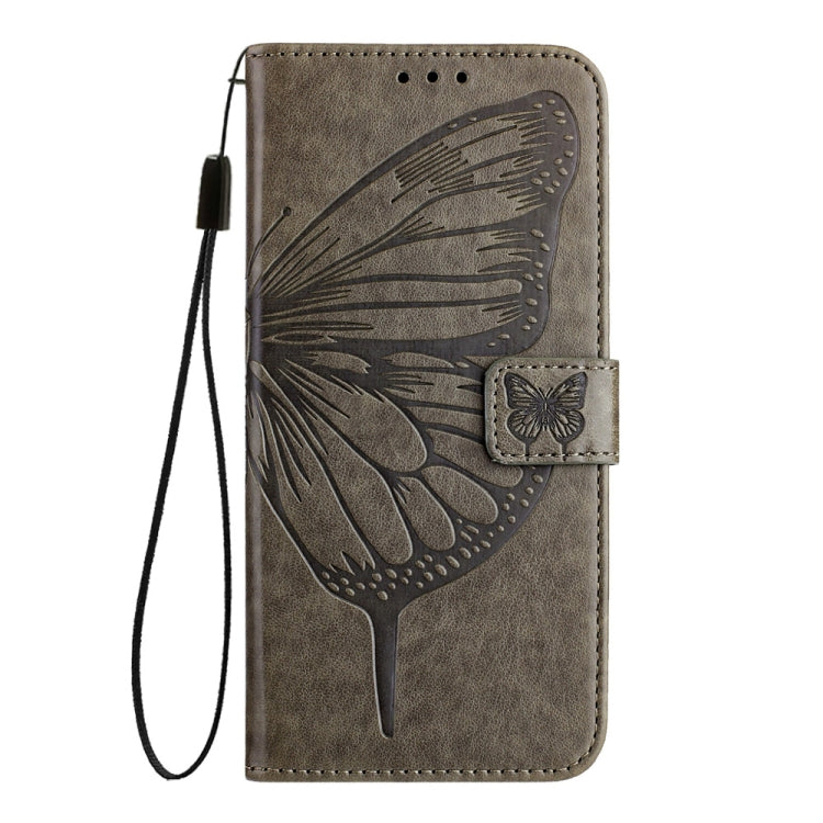 For Tecno Spark Go 2024 / Spark 20C Embossed Butterfly Leather Phone Case(Grey) - Tecno Cases by PMC Jewellery | Online Shopping South Africa | PMC Jewellery | Buy Now Pay Later Mobicred