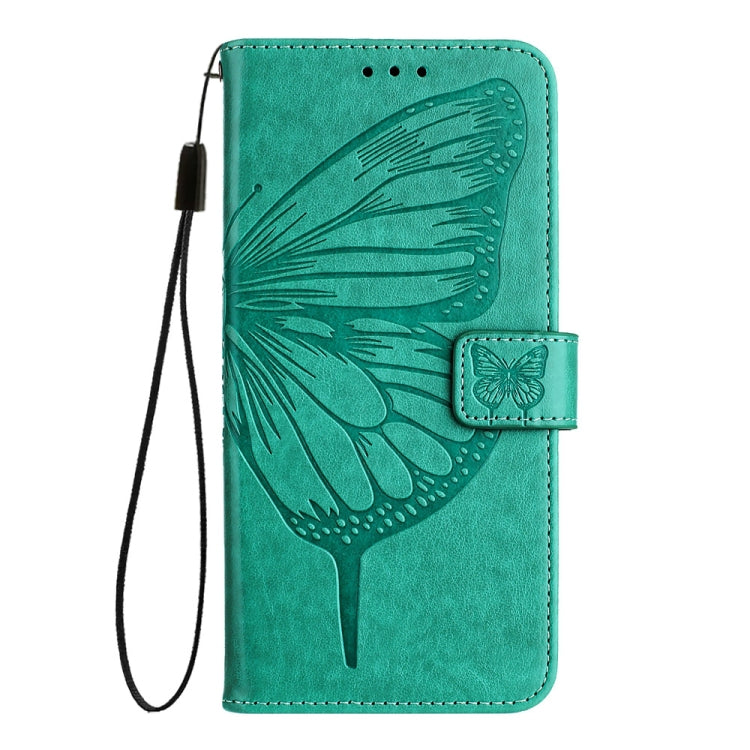 For Tecno Spark Go 2024 / Spark 20C Embossed Butterfly Leather Phone Case(Green) - Tecno Cases by PMC Jewellery | Online Shopping South Africa | PMC Jewellery | Buy Now Pay Later Mobicred