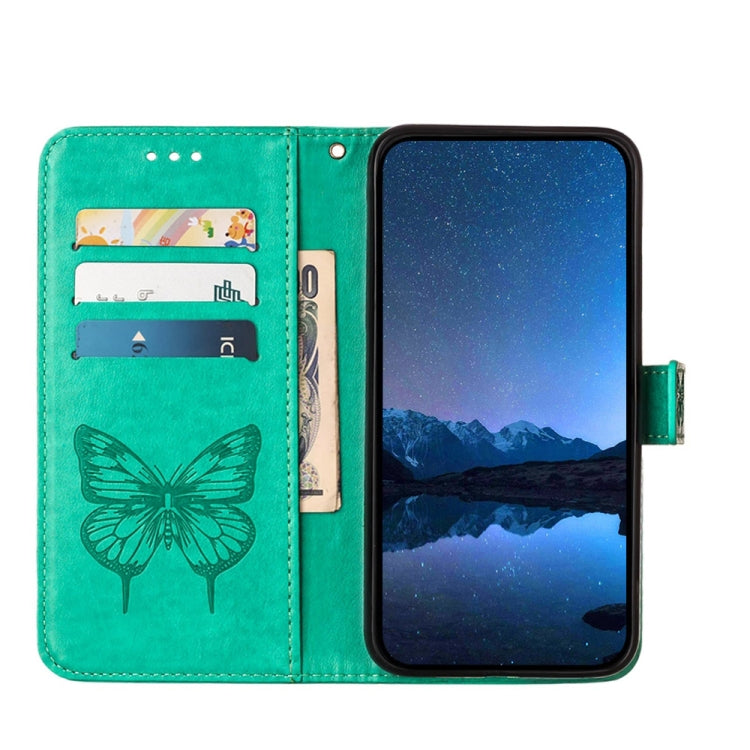 For Tecno Spark Go 2024 / Spark 20C Embossed Butterfly Leather Phone Case(Green) - Tecno Cases by PMC Jewellery | Online Shopping South Africa | PMC Jewellery | Buy Now Pay Later Mobicred