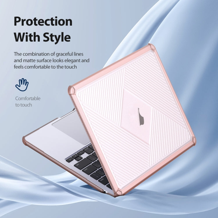 For MacBook Air/Pro 13.3 2016-2021 A1706 DUX DUCIS LCGH Laptop Frosted Protective Case(Pink) - MacBook Cases by DUX DUCIS | Online Shopping South Africa | PMC Jewellery | Buy Now Pay Later Mobicred