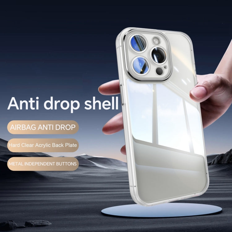 For iPhone 16 Acrylic Hybrid TPU Armor Shockproof Phone Case(Transparent) - iPhone 16 Cases by PMC Jewellery | Online Shopping South Africa | PMC Jewellery | Buy Now Pay Later Mobicred