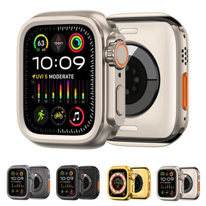 For Apple Watch Series 9 / 8 / 7 45mm Change to Ultra 49mm Alloy Watch Case(Black) - Watch Cases by PMC Jewellery | Online Shopping South Africa | PMC Jewellery | Buy Now Pay Later Mobicred