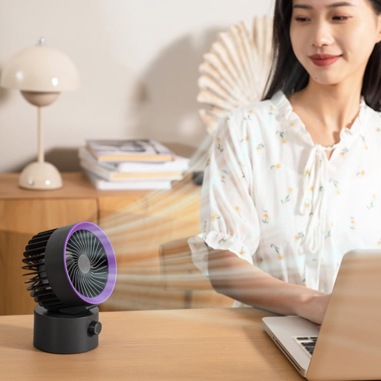 TGVIS LLD-F87 Desktop Circulating Fan Oscillating Version(Grey Purple) - Electric Fans by TGVIS | Online Shopping South Africa | PMC Jewellery | Buy Now Pay Later Mobicred