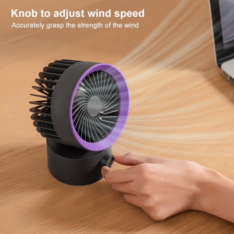 TGVIS LLD-F87 Desktop Circulating Fan Oscillating Version(Grey Purple) - Electric Fans by TGVIS | Online Shopping South Africa | PMC Jewellery | Buy Now Pay Later Mobicred