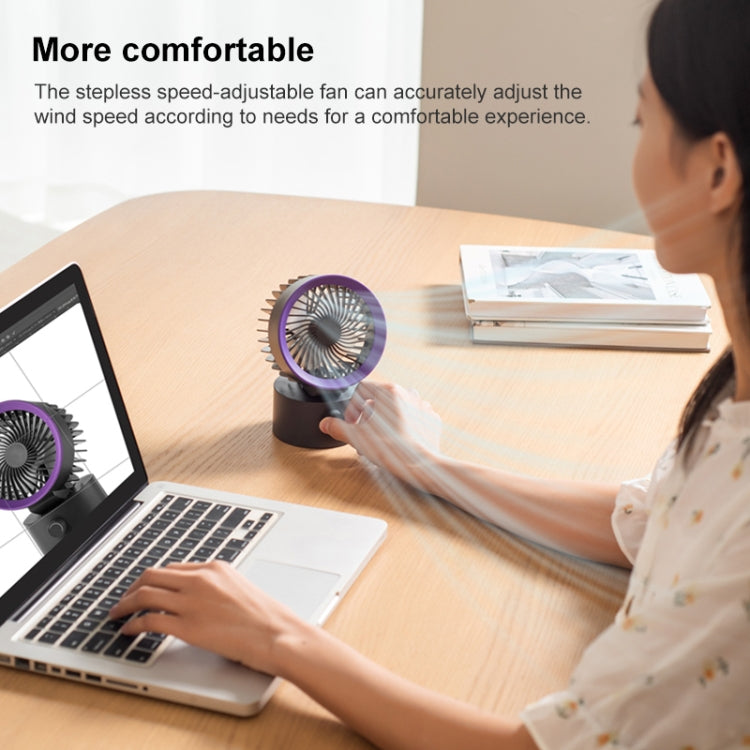 TGVIS LLD-F87 Desktop Circulating Fan Oscillating Version(Grey Purple) - Electric Fans by TGVIS | Online Shopping South Africa | PMC Jewellery | Buy Now Pay Later Mobicred