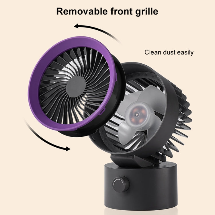 TGVIS LLD-F87 Desktop Circulating Fan Oscillating Version(Grey Purple) - Electric Fans by TGVIS | Online Shopping South Africa | PMC Jewellery | Buy Now Pay Later Mobicred