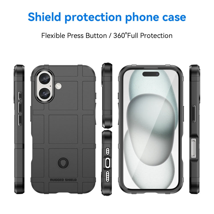 For iPhone 16 Plus Full Coverage Shockproof TPU Phone Case(Black) - iPhone 16 Plus Cases by PMC Jewellery | Online Shopping South Africa | PMC Jewellery | Buy Now Pay Later Mobicred