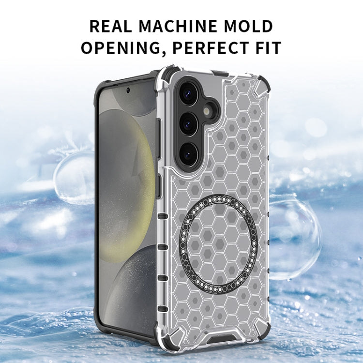 For Samsung Galaxy S25 Ultra 5G Honeycomb Magnetic Ring Shockproof Phone Case(Black) - Galaxy S25 Ultra 5G Cases by PMC Jewellery | Online Shopping South Africa | PMC Jewellery | Buy Now Pay Later Mobicred