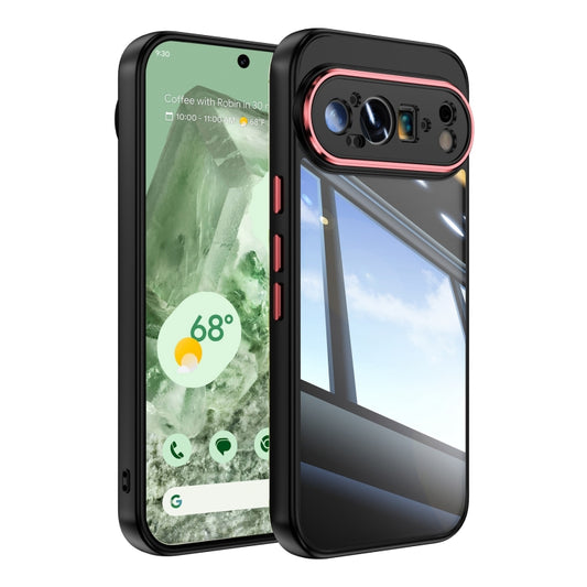 For Google Pixel 9 Pro XL Acrylic Hybrid TPU Armor Shockproof Phone Case(Black Red) - Google Cases by PMC Jewellery | Online Shopping South Africa | PMC Jewellery | Buy Now Pay Later Mobicred