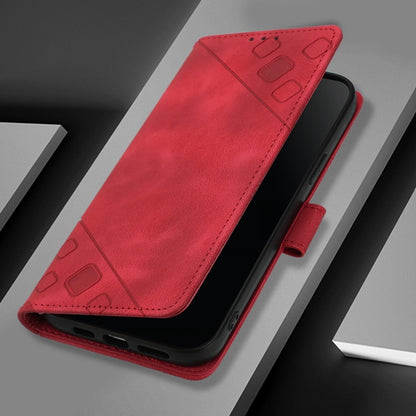 For Tecno Spark Go 2024 / Spark 20C Skin Feel Embossed Leather Phone Case(Red) - Tecno Cases by PMC Jewellery | Online Shopping South Africa | PMC Jewellery | Buy Now Pay Later Mobicred