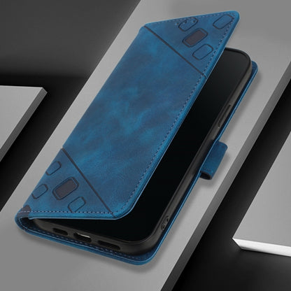 For Tecno Spark Go 2024 / Spark 20C Skin Feel Embossed Leather Phone Case(Blue) - Tecno Cases by PMC Jewellery | Online Shopping South Africa | PMC Jewellery | Buy Now Pay Later Mobicred