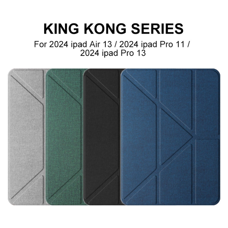 For iPad Pro 11 2024 Mutural Multi-fold Smart Leather Tablet Case(Grey) - iPad Pro 11 2024 Cases by Mutural | Online Shopping South Africa | PMC Jewellery | Buy Now Pay Later Mobicred