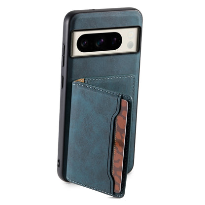 For Google Pixel 8 Pro Denior D13 Retro Texture Leather MagSafe Card Bag Phone Case(Blue) - Google Cases by Denior | Online Shopping South Africa | PMC Jewellery | Buy Now Pay Later Mobicred